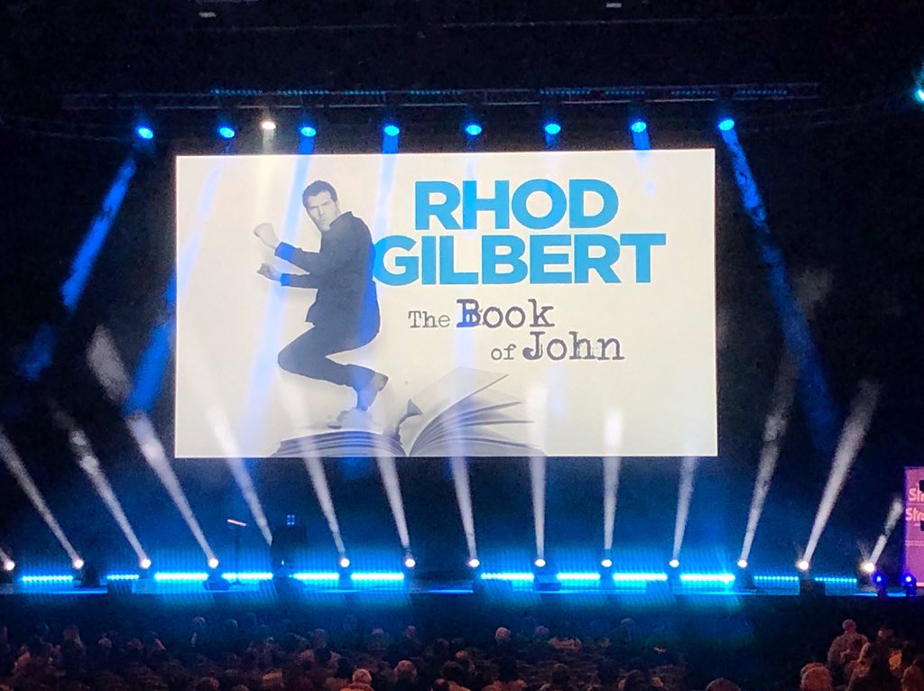 IanLewis80's tweet photo. tonight’s entertainment, this bloke from Carmarthen better be funny... 🏴😜 #rhodgilbert #cardiff #cardiffmotorpointarena #standupcomedy https://t.co/SeNxHgmmCn