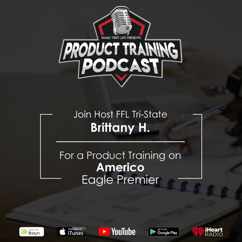 Join Family First Life USA's, Brittany Hall for the Product Training Podcast! 
She discusses Americo Eagle Premier. She talks about the specific points about the coverage like the Quit Smoking Advantage. Listen on to learn more!

Click below for this w ... tinyurl.com/ptp17brit