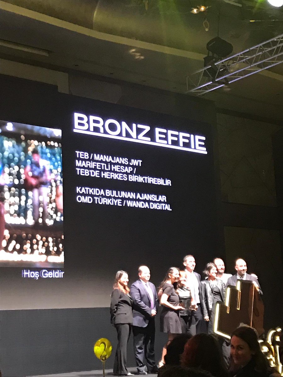 Effie Türkiye 2019’da, Banka ve Finans kuruluşları kategorisinde "Marifetli Hesap" kampanyasıyla Bronz Effie kazandık. <a href="/TEB/">TEB</a> #Effie2019 #ŞimdiRakamlar