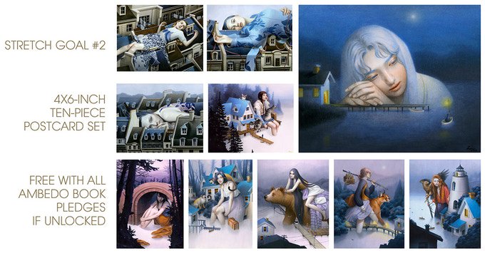 Ambedo: The Art of Tran Nguyen Kickstarter campaign. Our next stretch goal will be a 10 piece postcard set that will be given  for free to everyone who pre-orders the Ambedo book through  Kickstarter. 
kickstarter.com/projects/48170…