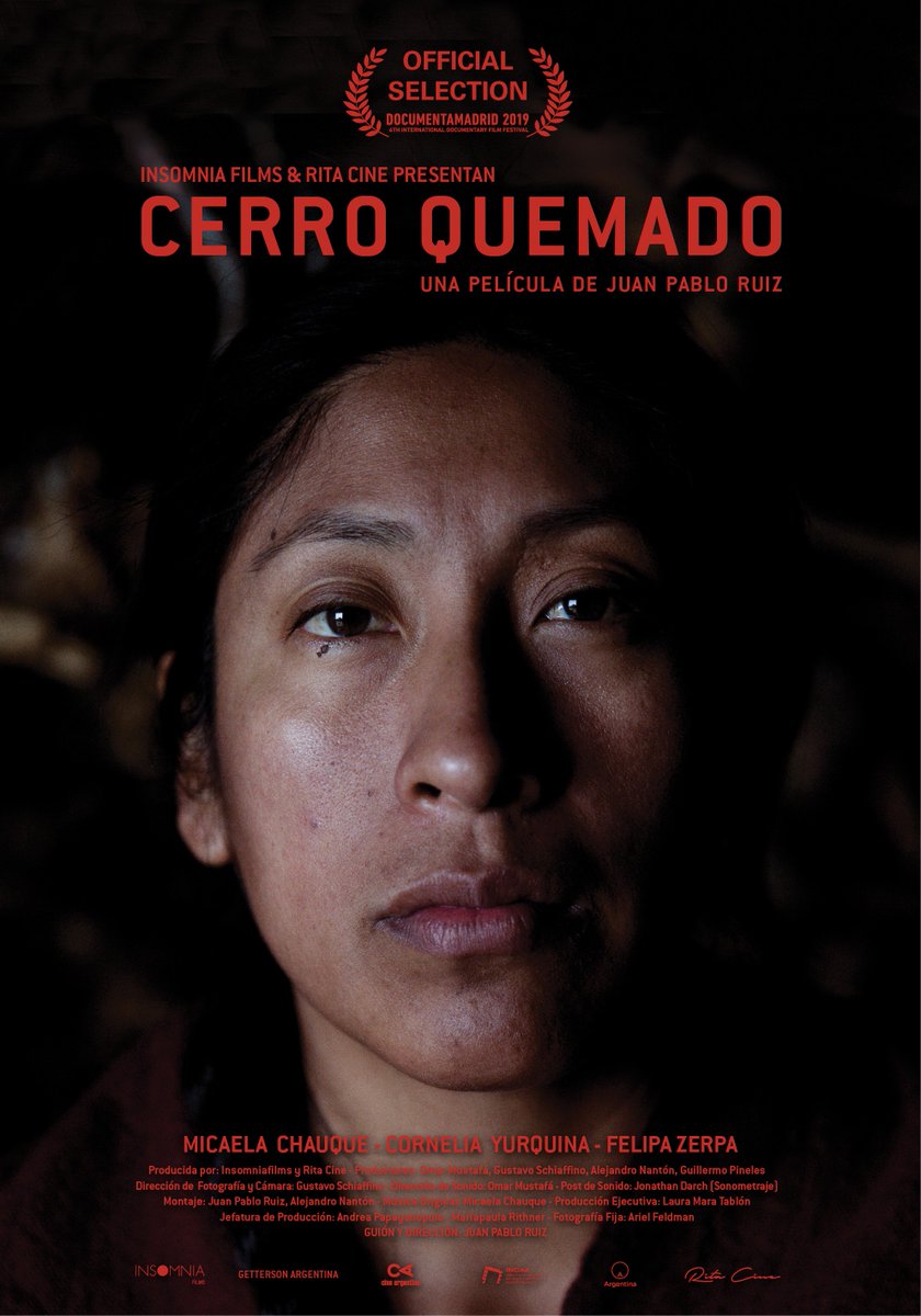Felices con el estreno de "Cerro Quemado" 
en la Competencia Internacional de Largometraje 
de <a href="/DocumentaMadrid/">Documenta Madrid</a> !!!

Viernes 10 - 16:30 hs
CINETECA - Sala Azcona
Miércoles 15 - 17:30 hs 
CINETECA - Plató

#Documenta2019