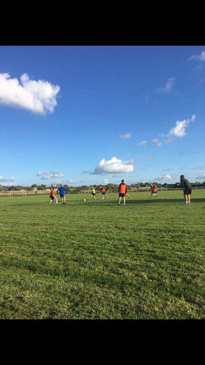 FcPriory's tweet photo. Last training session of the season this evening. A small squad of players have done the club proud. We have retained our spot in the PJ Matthews Premier League for next season. 

It’s great to be back 🔵⚪️⚫️ https://t.co/AI3HWLiy7R