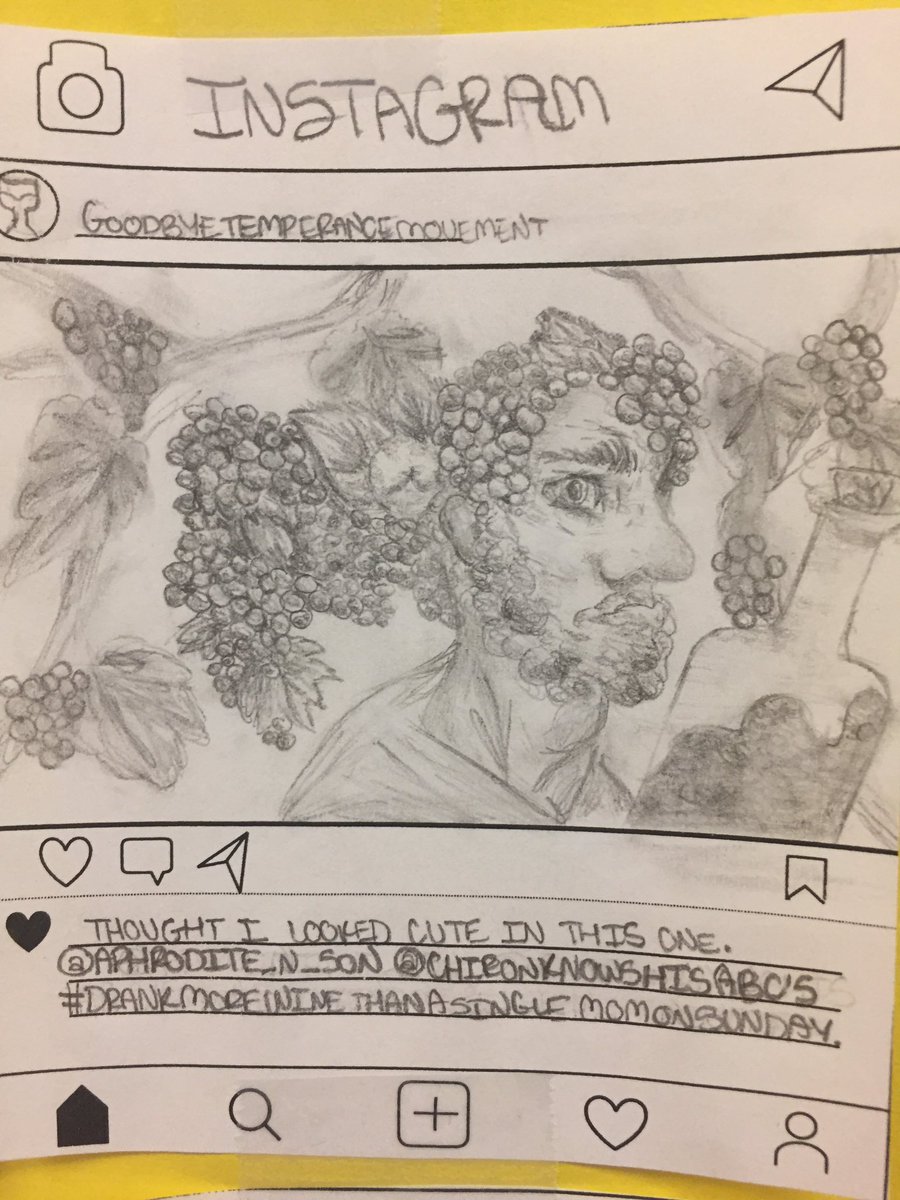 RayburnKISD's tweet photo. Mythograms bringing some ancient social media fun to 8th grade. Some of these are cracking me up!  #StrackChamps @StrackKISD https://t.co/0U5BVfKYfp