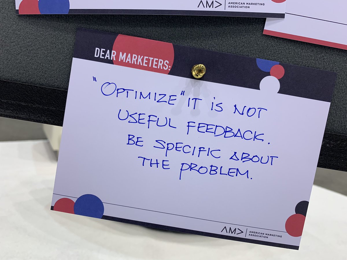 AMA_Marketing's tweet photo. Dear Marketers: Your words have power. #HOWDesignLive https://t.co/y8inqMpHYx