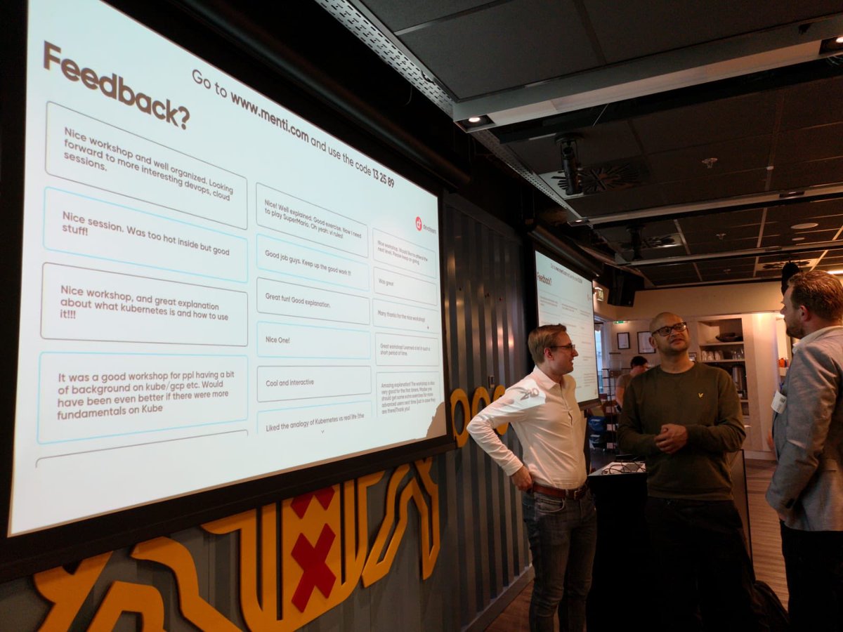 DevoteamNL's tweet photo. #meetup Kubernetes is a wrap! Lots of positive feedback😁 thanks to @GoogleNL for hosting and Wesley and Miguel for giving this hands on workshop #digitaltalentmakers https://t.co/nWiv0EVmen