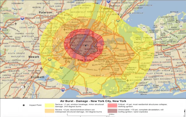 IntroidInc's tweet photo. La semana pasada la @NASA realizó una simulación del impacto de un asteroide para estudiar como responderían al peligro. Dio un giro inesperado y reveló que un fragmento de 60 mts había llegado a Central Park con tanta energía como un arma nuclear 😱😅
Así hubiera sucedido👇🏽 https://t.co/E4FPzqJyP7