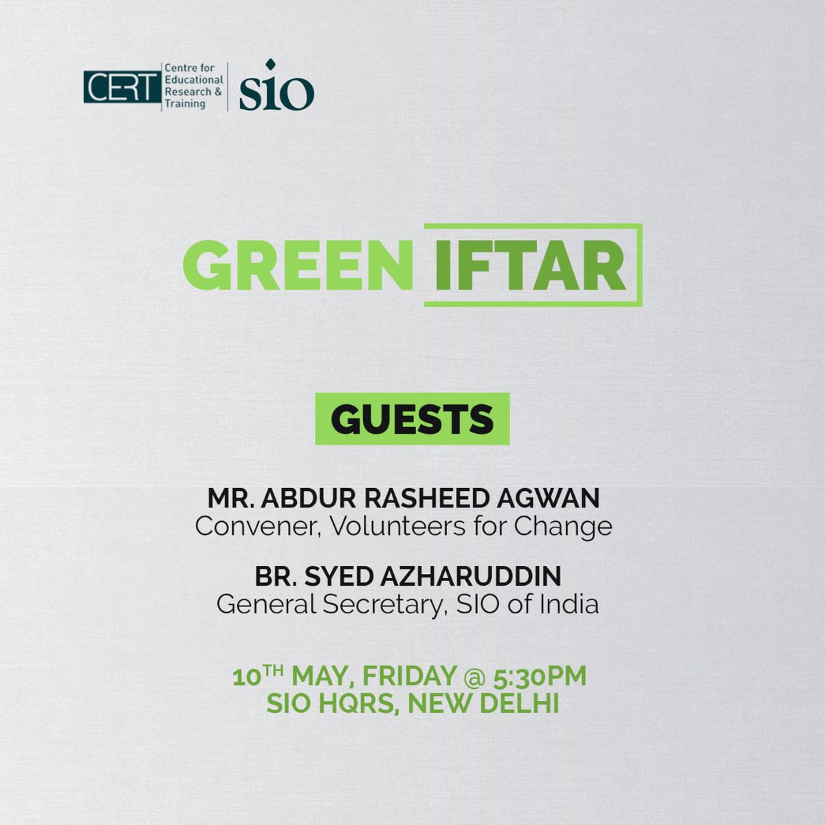 CERTIndiacare's tweet photo. Green Iftar by @sioindia and @CERTIndiacare at Abul Fazal Enclave, Jamia Nagar New Delhi.

All are welcome! 

#GreenIftar #GreenEarthCampaign #SaveEnvironment https://t.co/jt0uv0Eoev