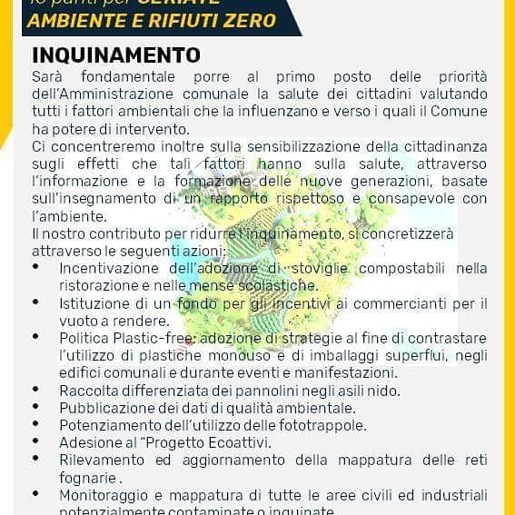 Seriate5Stelle's tweet photo. Ambiente e Rifiuti Zero, il nostro programma
#andreacornalisindaco
#seriate
#amministrativeseriate2019 https://t.co/rGrxYRS68N