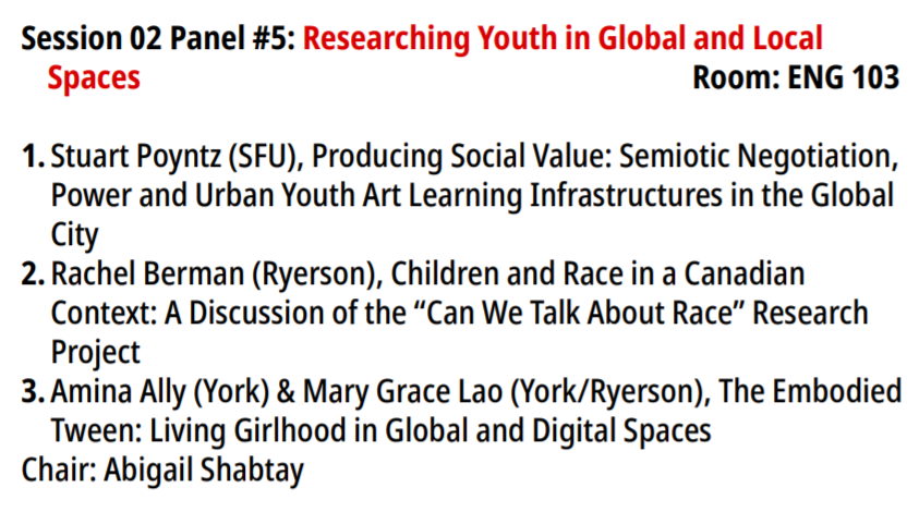 ARCYP1's tweet photo. Panel session 2 is about to start here at #youngsters2 #youngsters2019 @RUFacultyofArts @RyersonU. This time we have five panels to choose from, talking about everything from queer kinship, to schooling and resistance, to the construction of childhood cultures! #arcyp #kidlit https://t.co/zXRQo03e8u