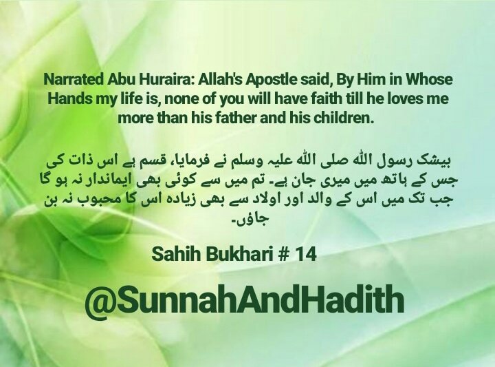 SunnahAndHadith's tweet photo. Book: Sahih Bukhari
Kind: Sahih
Reference No: 14

#Hadith https://t.co/dn2lrQZoO0