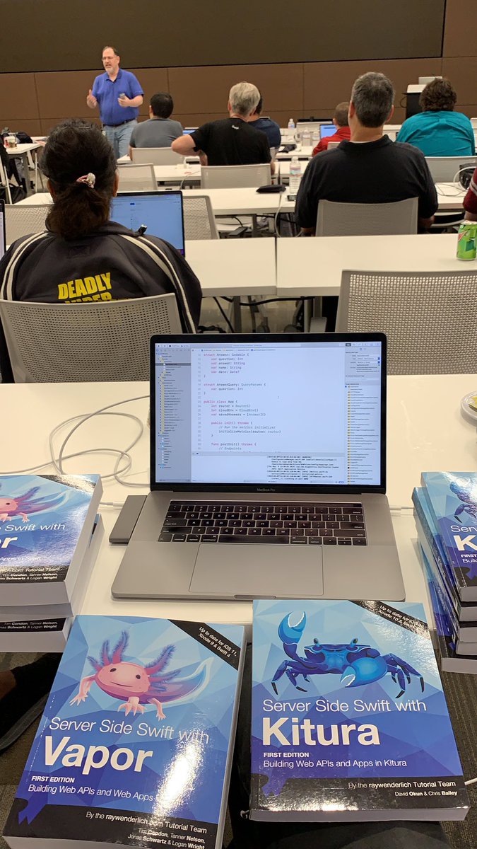 swiftcloudshop's tweet image. Did I write a trivia game server to give away @KituraSwift and @codevapor books from @rwenderlich at #scw5? You bet I did!!!