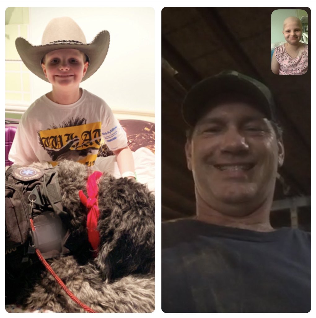 JayNovacek84's tweet photo. Happy birthday Hallie, big 11! Thanks for FaceTiming with me! Looking forward to our make up date! 😳🙂
@HalliesHeroes
#CancerSucks
#CureDBA
#DoTheMarrowTest https://t.co/nHoZB2TgHO