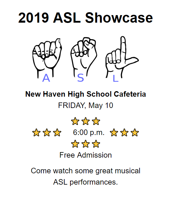 MSCOCHRILL's tweet photo. One more day until the NHHS 2019 ASL Showcase! #RocketPride #NHallin #Rocket_Learning https://t.co/drHaPiKPhv