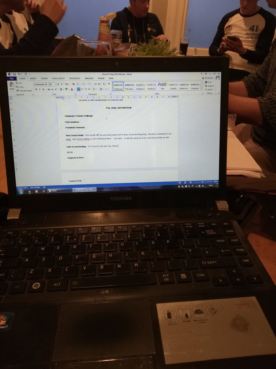 2010edj's tweet photo. My occasional evening job as secretary of @EllandTable Planning more community events and charity donations including this weekend's comedy night and @OvergateHospice garden party #weareERT https://t.co/kFaoMHSqHn