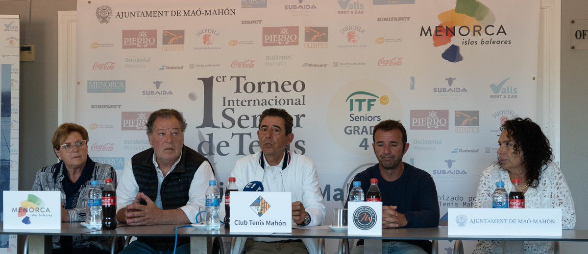 ClubTenisMahon's tweet photo. Presentación del 1er Torneo Internacional Senior de tenis. Que se celebrará en el Club Tenis Mahón los días 16 a 19 de mayo. https://t.co/xKPlK2WsjV