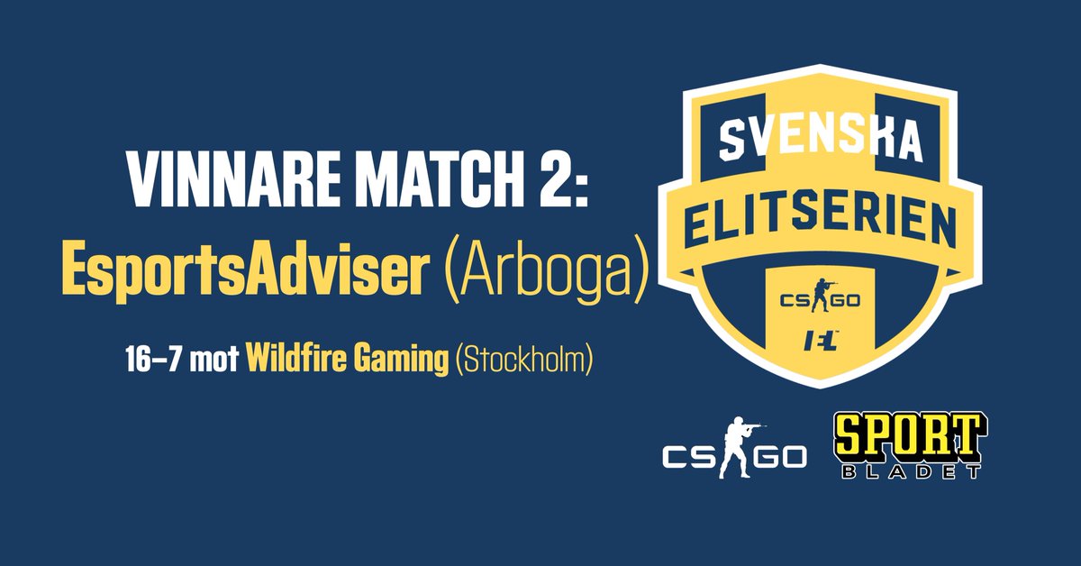 AB_Esport's tweet photo. Grattis till @esportadviser som vinner kvällens sista match i @SECSGO 🇸🇪 https://t.co/wae8LjRhiC