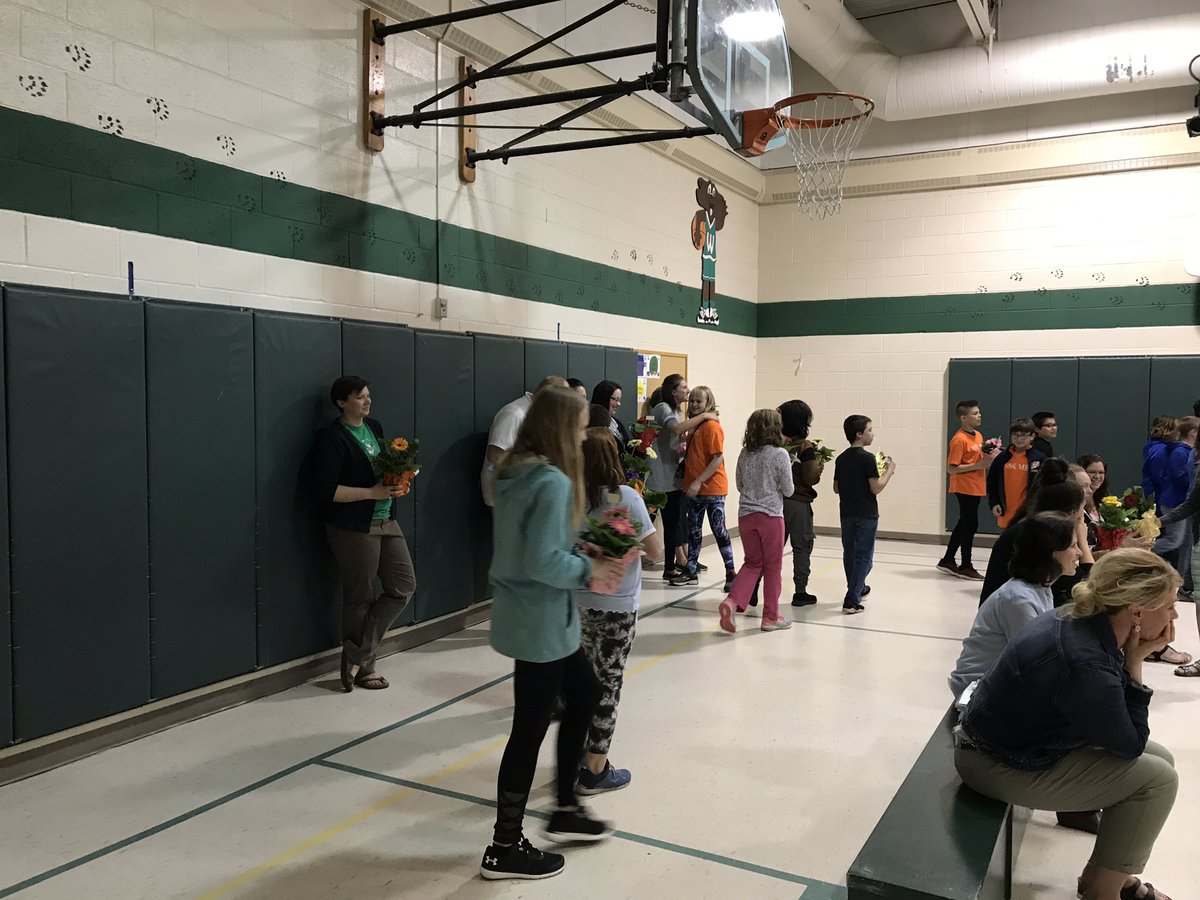 l_wiegandt's tweet photo. Fun to celebrate and surprise our teachers @Wilder_GFPS assembly this afternoon. #weappreciateyou! Thanks Wilder PTO for the flower pots! https://t.co/Kwfb78I1E8