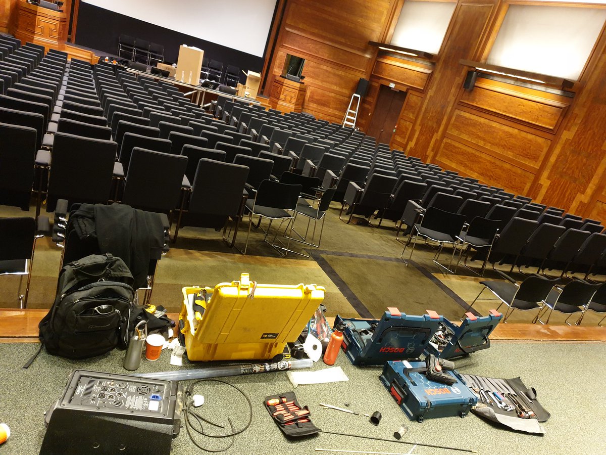 AVCulturalForum's tweet photo. iAV19 is coming. New sound install in RIBA Jarvis theatre underway @ShureUK @RIBA_AV 
#AVTweeps https://t.co/nepwT4H8pw https://t.co/IsWrMF2rwJ