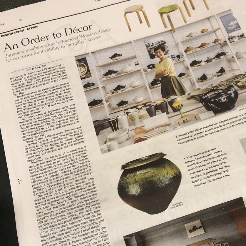 Artistic Saint John’s: CSBSJU ceramic artist and faculty member Samuel Johnson’s work is featured in the May 9th New York Times (F14) feature on the Japanese aesthetic in Western design