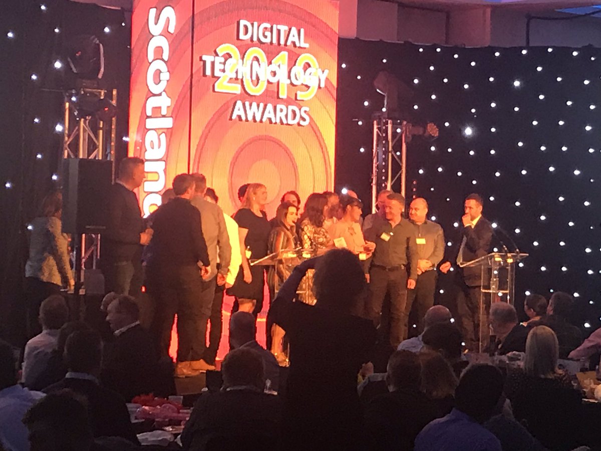 Well we’ve only gone and won it! Congratulations to our team! #DigitalTech2019 #disclosurescotland #bjss