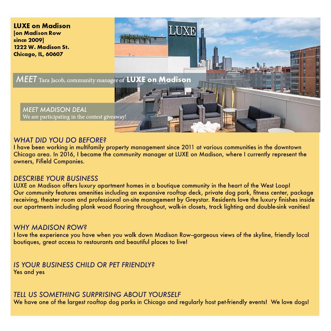 MadisonRowChi's tweet photo. Meet @LuxeOnMadison! Meet them in person during Meet Madison on Saturday, May 11 from 11 a.m. to 3 p.m.! Find more information at https://t.co/71Ri0EgiHc https://t.co/KzyojbZrmT