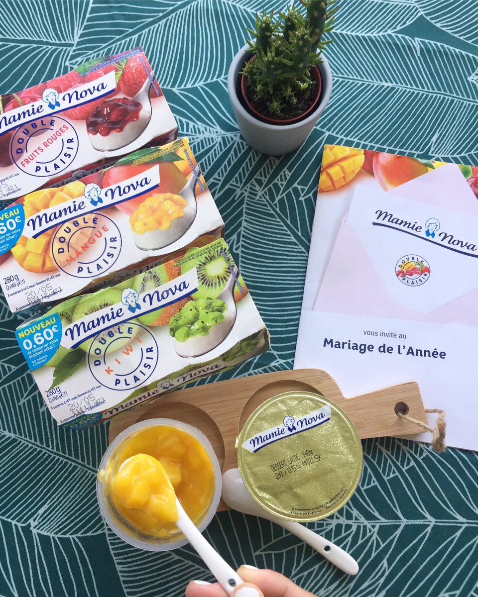 EliVogue's tweet photo. Hello🌿[𝑫𝒐𝒖𝒃𝒍𝒆 𝑷𝒍𝒂𝒊𝒔𝒊𝒓 ]
J’ai reçu il y a quelques jours ce kit pour vous présenter les nouveaux desserts de #mamienova avec trois parfums tropical:
✔️Fruit Rouge🍓
✔️Mangue 🥭
✔️kiwi🥝
Il me reste plus qu’à les goûter 🤤#doubleplaisir https://t.co/Oxqt1NLLfm