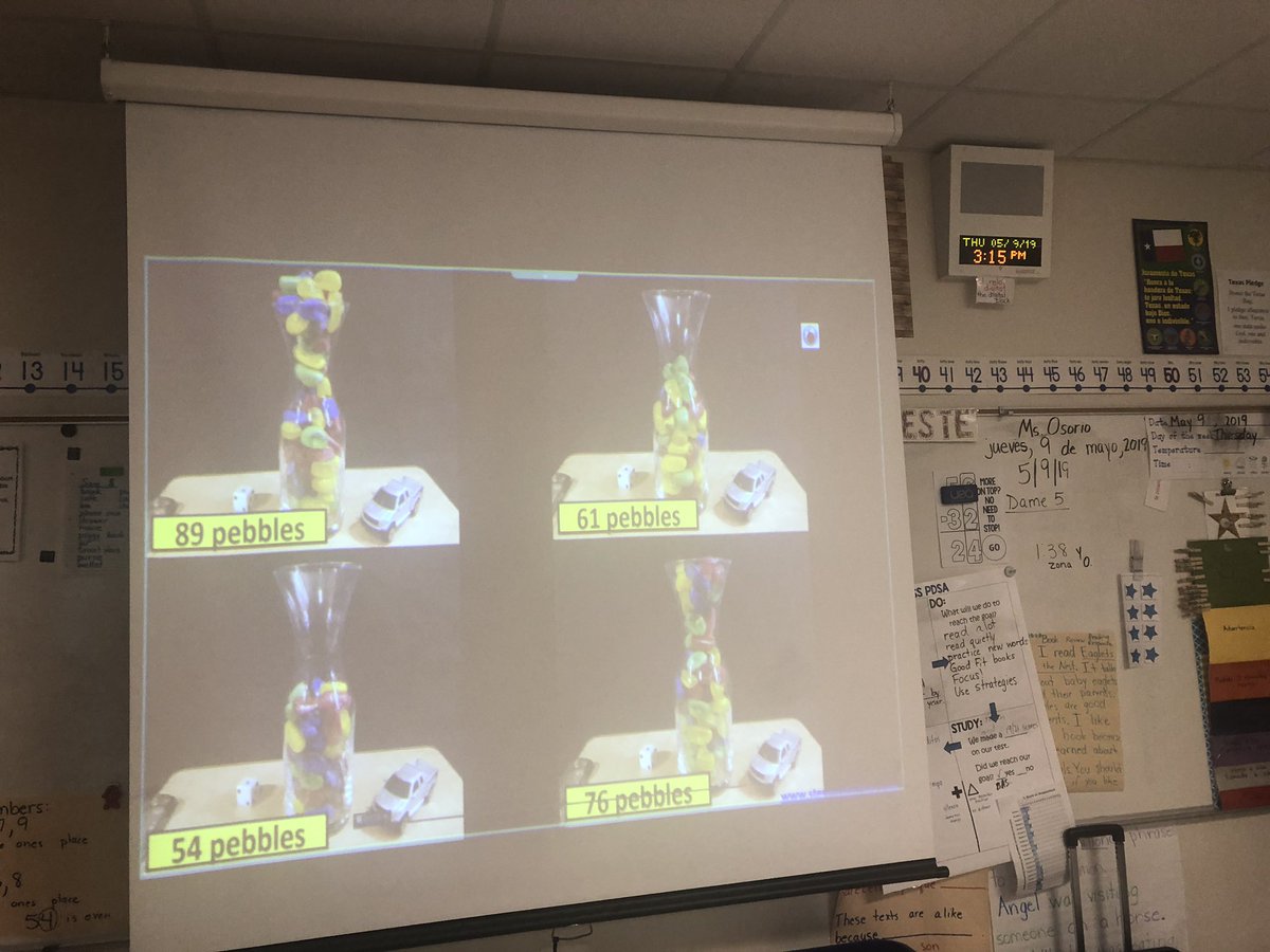 20 Days of Number Sense with second graders at the end of the day. Thank you Mrs. Osorio for sharing your students and their mathematical minds! <a href="/OHStowe/">O.H. Stowe</a> #BirdvilleLearns #20daysofnumbersense #day1