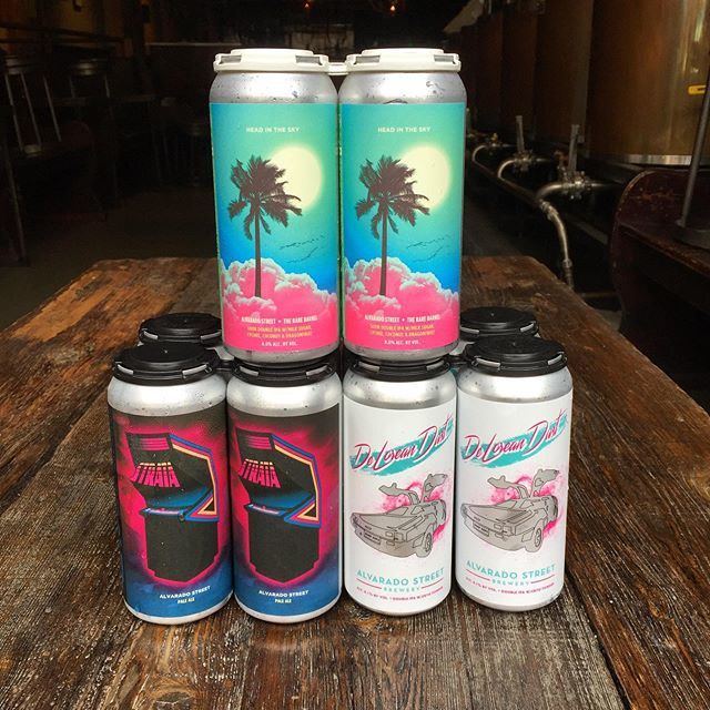 New @alvaradostreetbrewery cans are in. We’ve got Strata Pale Ale, DeLorean Dust Hazy Double IPA and @therarebarrel collab Head in the Sky Sour Double IPA w/ Milk Sugar, Lychee, Coconut and Dragonfruit. 🌴🙌🏽🔥 bit.ly/2YkxYln