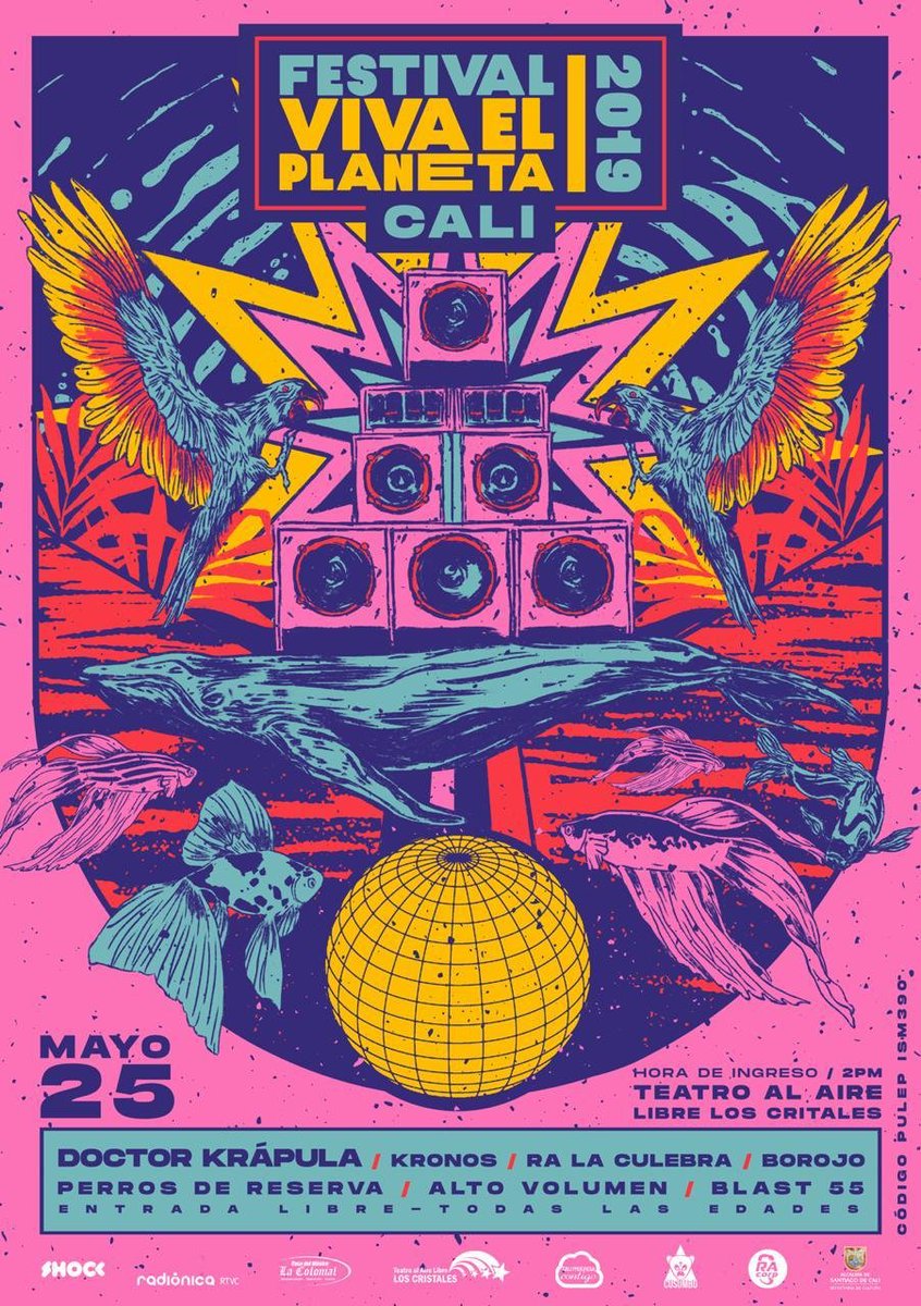 overlinemusic's tweet photo. Atención gente de Cali, el festival @VivaElPlaneta llega por primera vez a la ciudad y contará con grandes bandas invitadas como: @kronosrockband @DoctorKrapula @BorojoOfficial y mucho más. Toda la info en: https://t.co/u6rQgaB4Ny https://t.co/tqoRkR0xoW