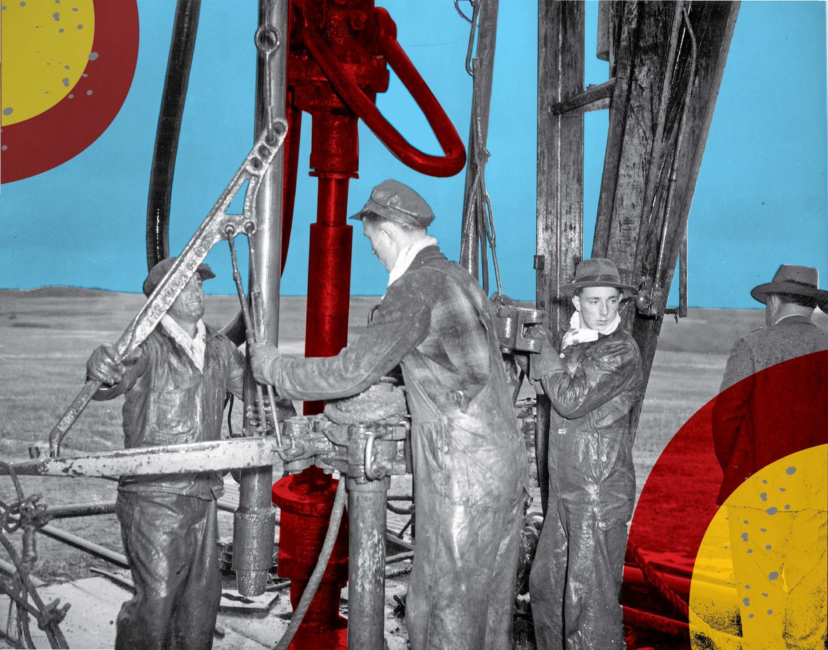 The Leduc No.1 Crew. After drilling 133 dry wells, <a href="/ImperialOil/">Imperial Oil</a> struck oil at the Leduc No.1 Discovery Well back in 1947! The discovery changed the course of Albertan energy history.  

#CanadianEnergyMuseum 
#history #stories #energy #Canada