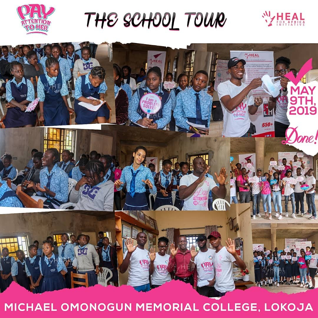 BankyOmoniwa's tweet photo. #PATHSchoolTour was a success yesterday, it was fun interacting with Tomorrow mothers from Micheal Omonogun Memorial College.
#PATHMenstrualHygiene
#HealForAfrica #PayAttentionToHer #PATHproject #MenstrualHygiene #MHDay2019 #MHDay28MAy
@healforafrica @MHDay28May @DrKelOkoro https://t.co/rImc0hL4xZ