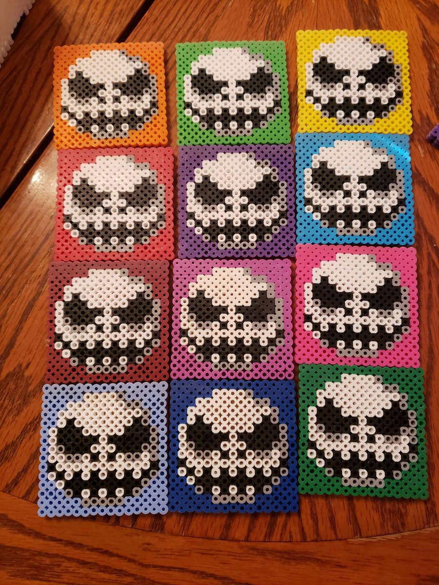 BeadCustom's tweet image. A Nightmare Before Christmas, Jack Skellington coaster set I made for my sister and her husband. :)
 #bus131