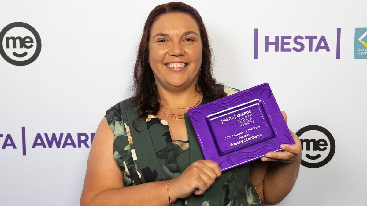 We are very proud to announce that Tracey Stephens has won The 2019 @HESTASuper #MidwifeOfTheYear award! 

She is recognised for her work in improving maternity and health care outcomes for Aboriginal and Torres Strait Islander women and babies.