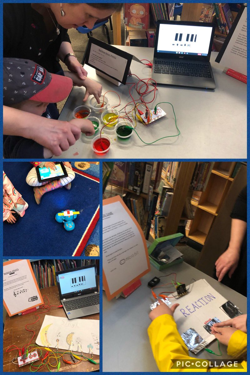 Mme_Renee's tweet photo. Another successful & super fun Ed Week Open House. Thank you to our many BPS families who came in to check out the coding & robotics happening in our K-6 classes here. Hands-on student-created fun with: Scratch,Makey-Makey,Micro:bit, Dash,Ozobot & Beebot! Just awesome! #bpsis50 https://t.co/ePwfLHvO2j
