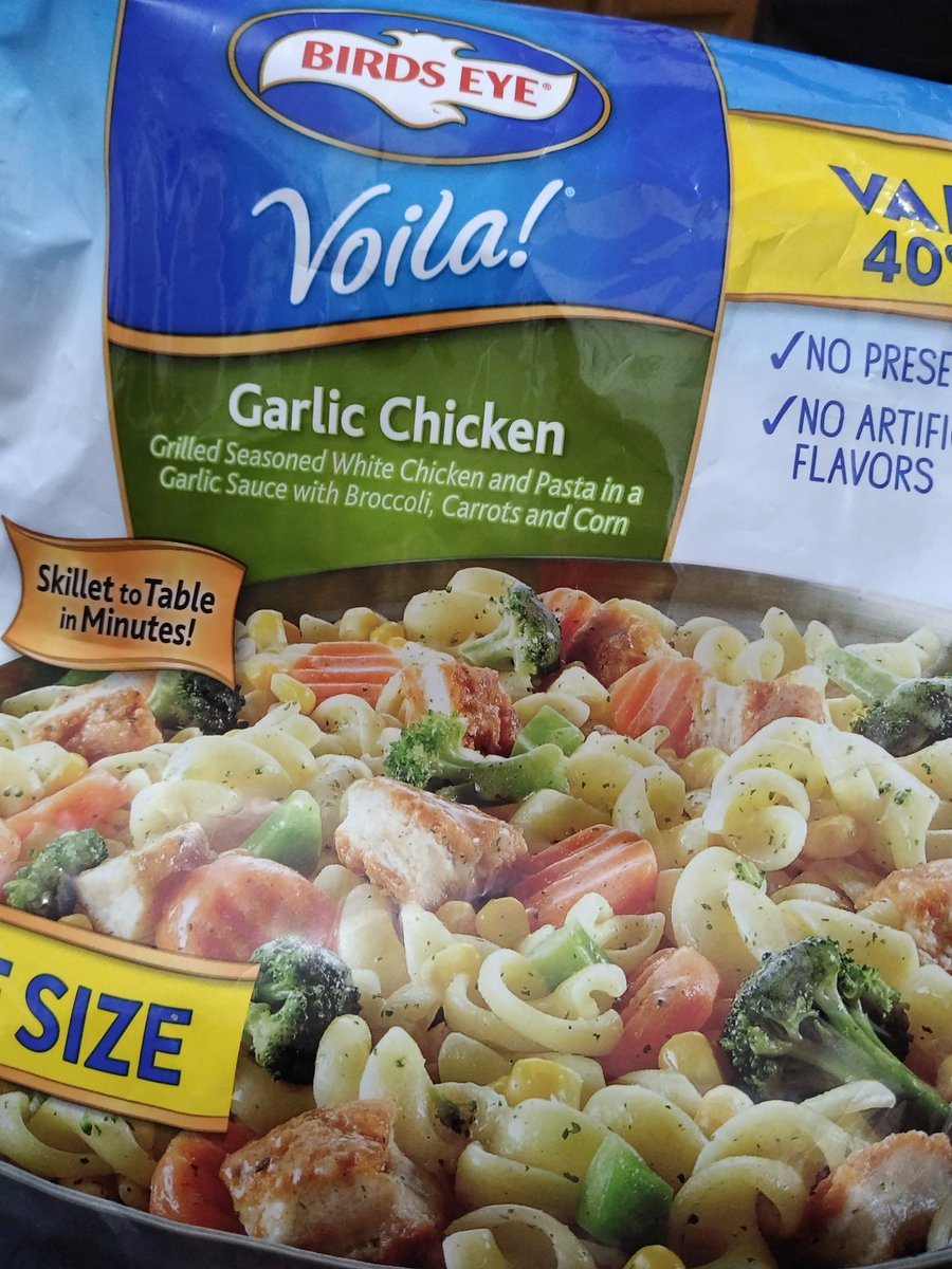 Birds Eye On Twitter Hi I M So Sorry The Sauce Is Enrobed In The Pasta In Our Voila Value Size Garlic Chicken There Aren T Separate Sauce Packets There S An Error On