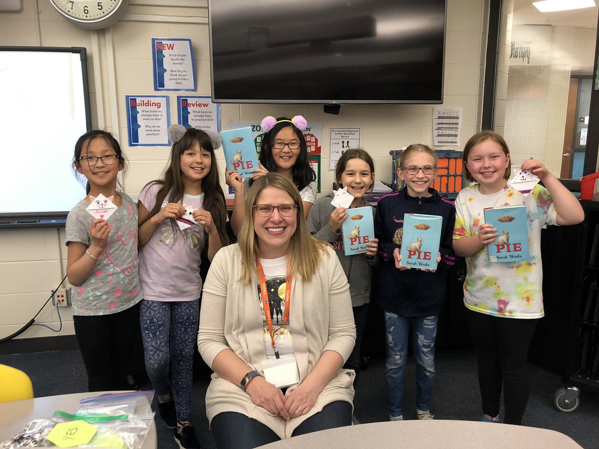 IsaacFoxLIH's tweet photo. Thanks to Ela librarian Mrs. Katie Less for leading our first gathering of the Renegade Readers to discuss the book Pie by Sarah Weeks. #secondhelpingplease https://t.co/2l1TnbtTTD