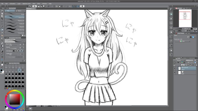 次のディジタルスケッチを描きました～
少しずつ学んで頑張ります! 
