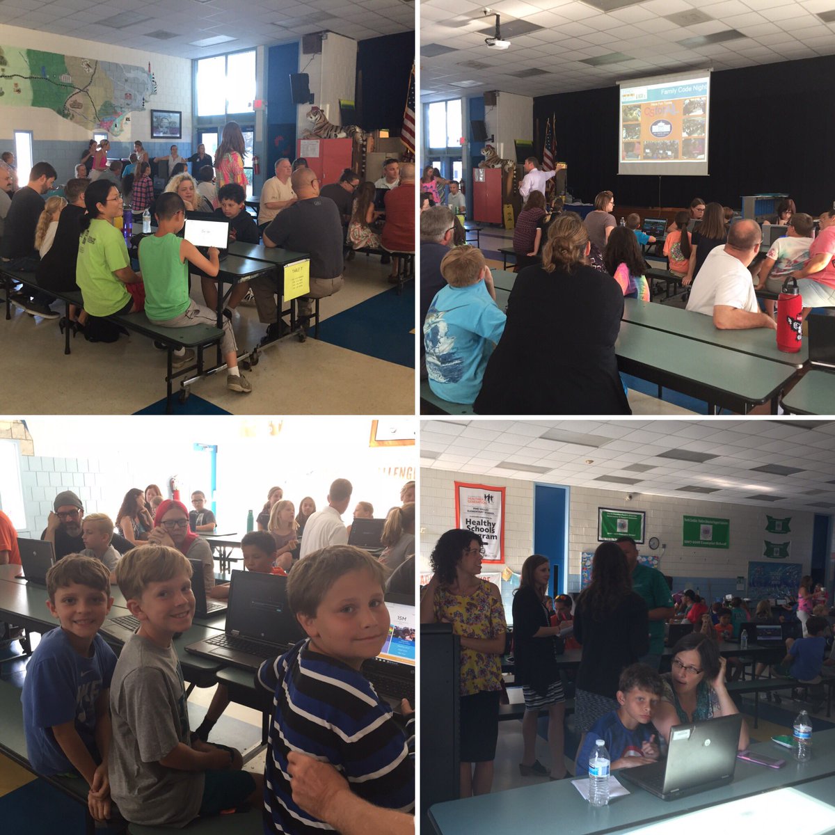 PVESLibrarian's tweet photo. Coding at The Valley! Family fun for all - adults &amp; students #toptigers #coding @Kristen77113882 @PineValleyElem https://t.co/i9P3Q891lN