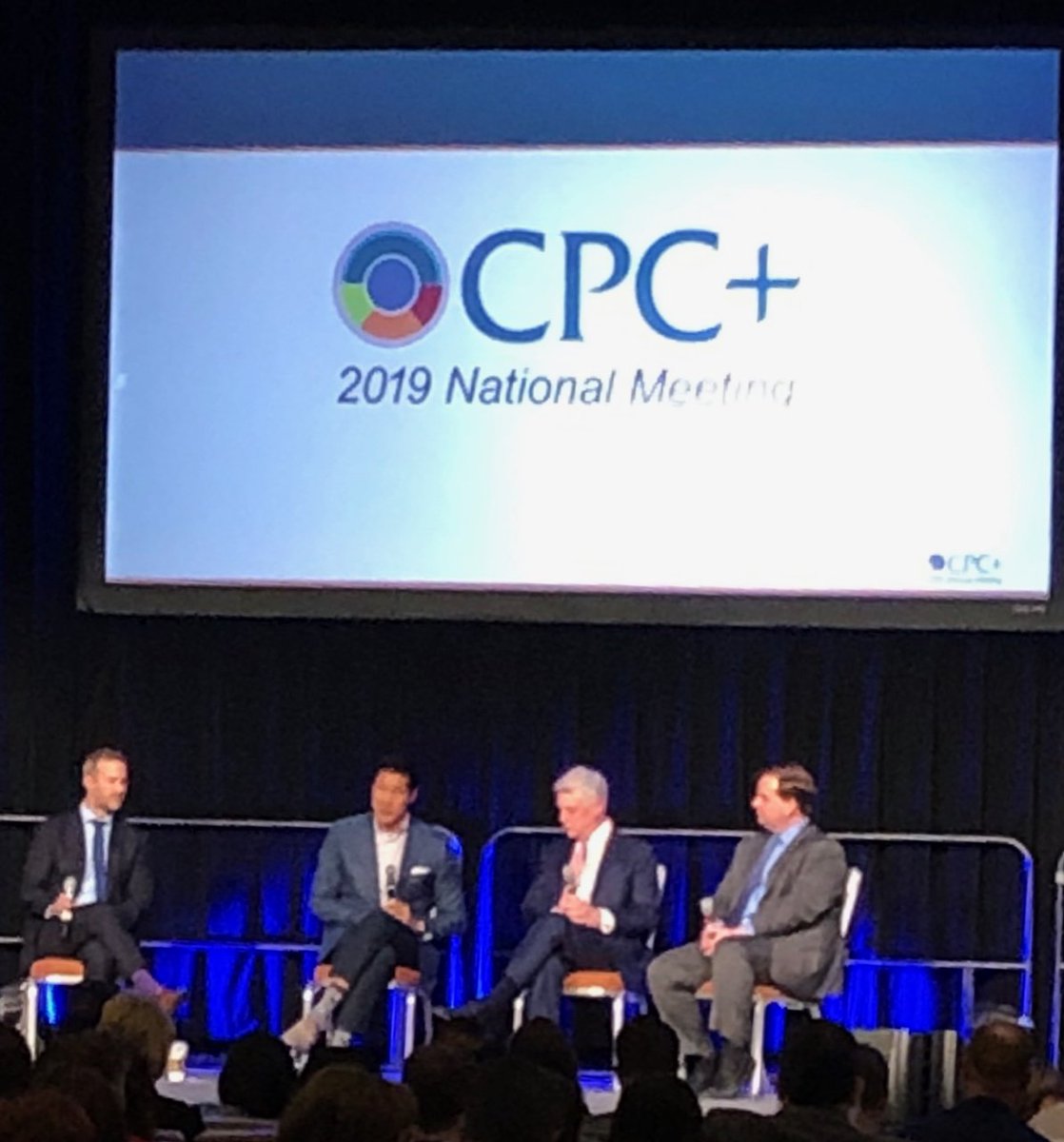 HealthShareExch's tweet photo. Thanks to Richard Snyder, MD, (third from left) HSX founding board member and Exec. Vice Pres., Chief Med. Officer, &amp; Clinical Care Transformation Officer, Independence Blue Cross, for his acknowledgement of HSX today in the panel discussion @ #CPC national meeting today in Balt. https://t.co/QlBvWuoob4