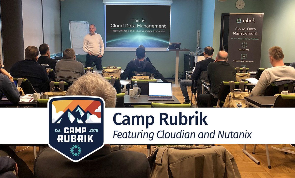 CloudianStorage's tweet photo. Great day at @rubrikInc’s #CampRubrik, talking about how we partner to help customers meet their #datastorage needs: https://t.co/wctuIF741R https://t.co/zXwcCqzIFt
