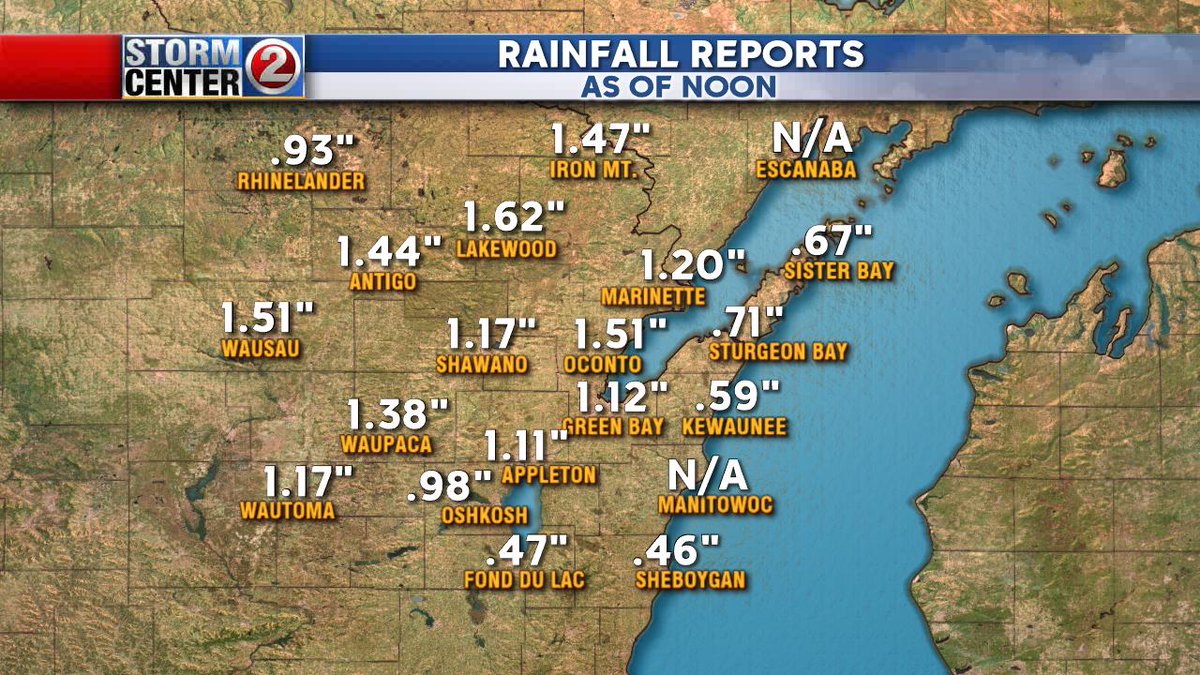AREA RAINFALL REPORTS...     #STORMCENTER2   #WIWX