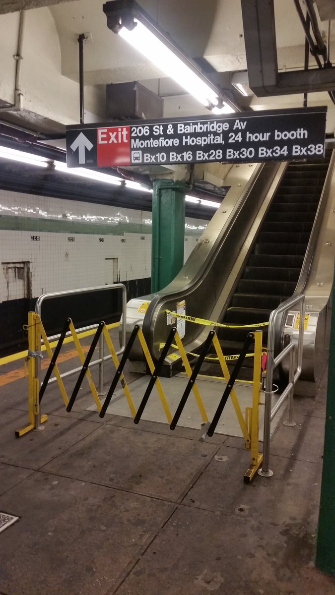 BeingGARIFUNA's tweet photo. Why is the escalator at the 205th St/Norwood subway station STILL out of order (and has been since mid-April 2019?) @MTA?!?!? @gregmocker @monicamoralestv @AndrewCohenNYC @jamaaltbailey @Fernandez4NY @JeffreyDinowitz @RepEspaillat This is awful! Delay after Delay! #fixmta https://t.co/hL5wc4n92y
