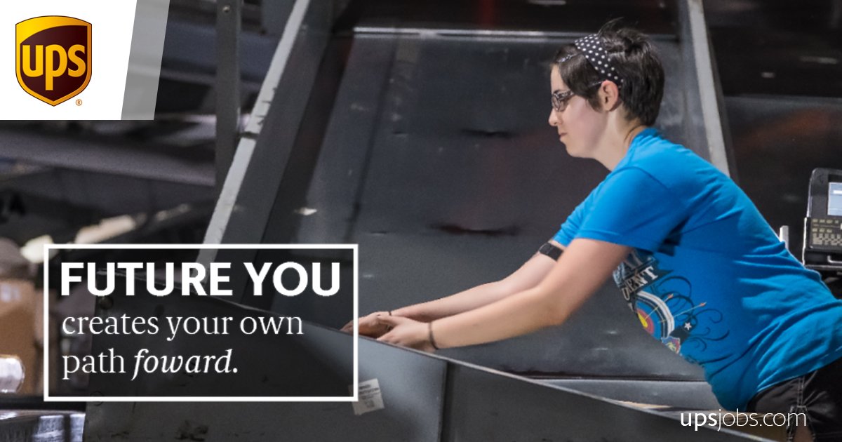 UPSjobs's tweet photo. Working as a Package Handler at UPS is a great step towards meeting your #FutureYou. Many leaders at UPS started in the same job and became more than they could have imagined. https://t.co/Bzm8T26vr5 https://t.co/mdjMJreqC2