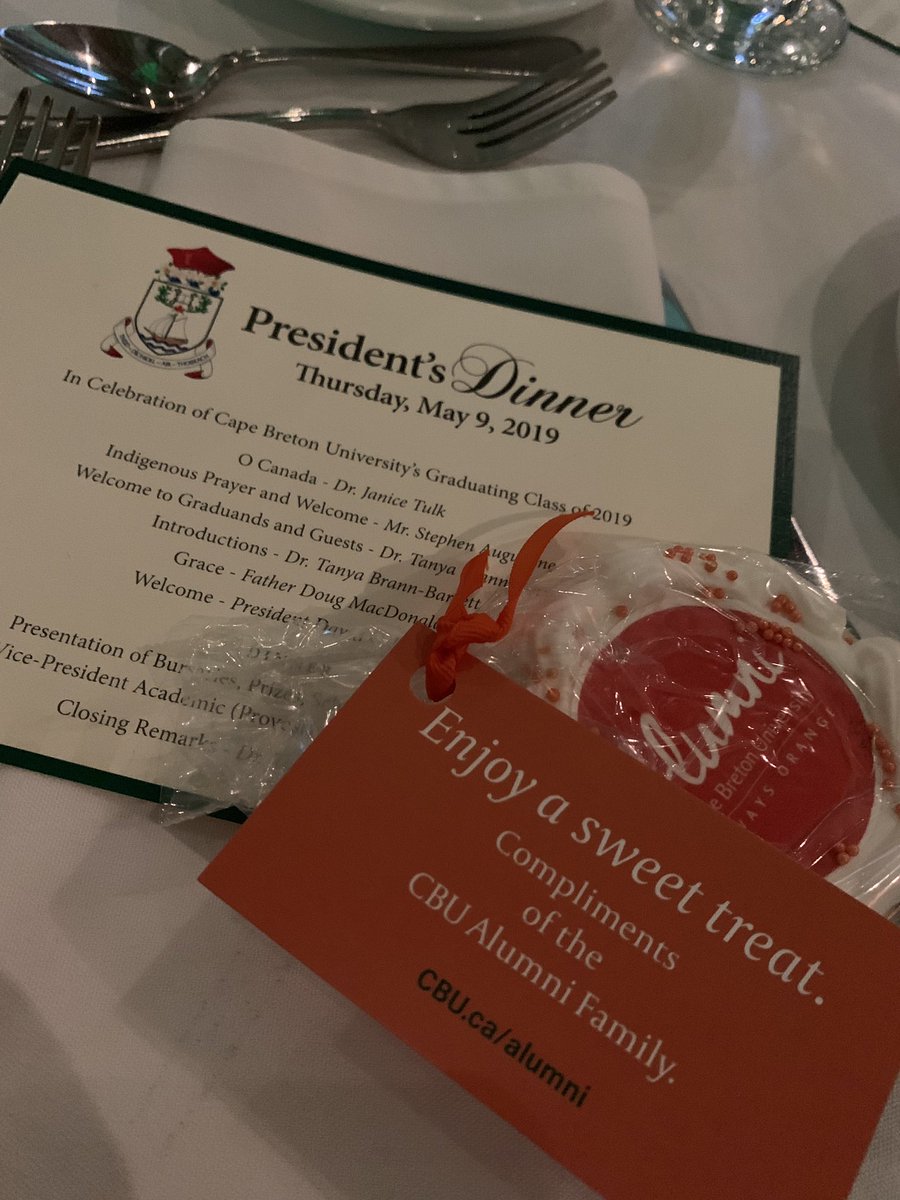 We are proudly celebrating the more than 760 <a href="/cbuniversity/">CBU</a> Grads at the Presidents Dinner tonight in <a href="/MEMBERTOUTCC/">MembertouTCC</a>. Congrats and enjoy your night!