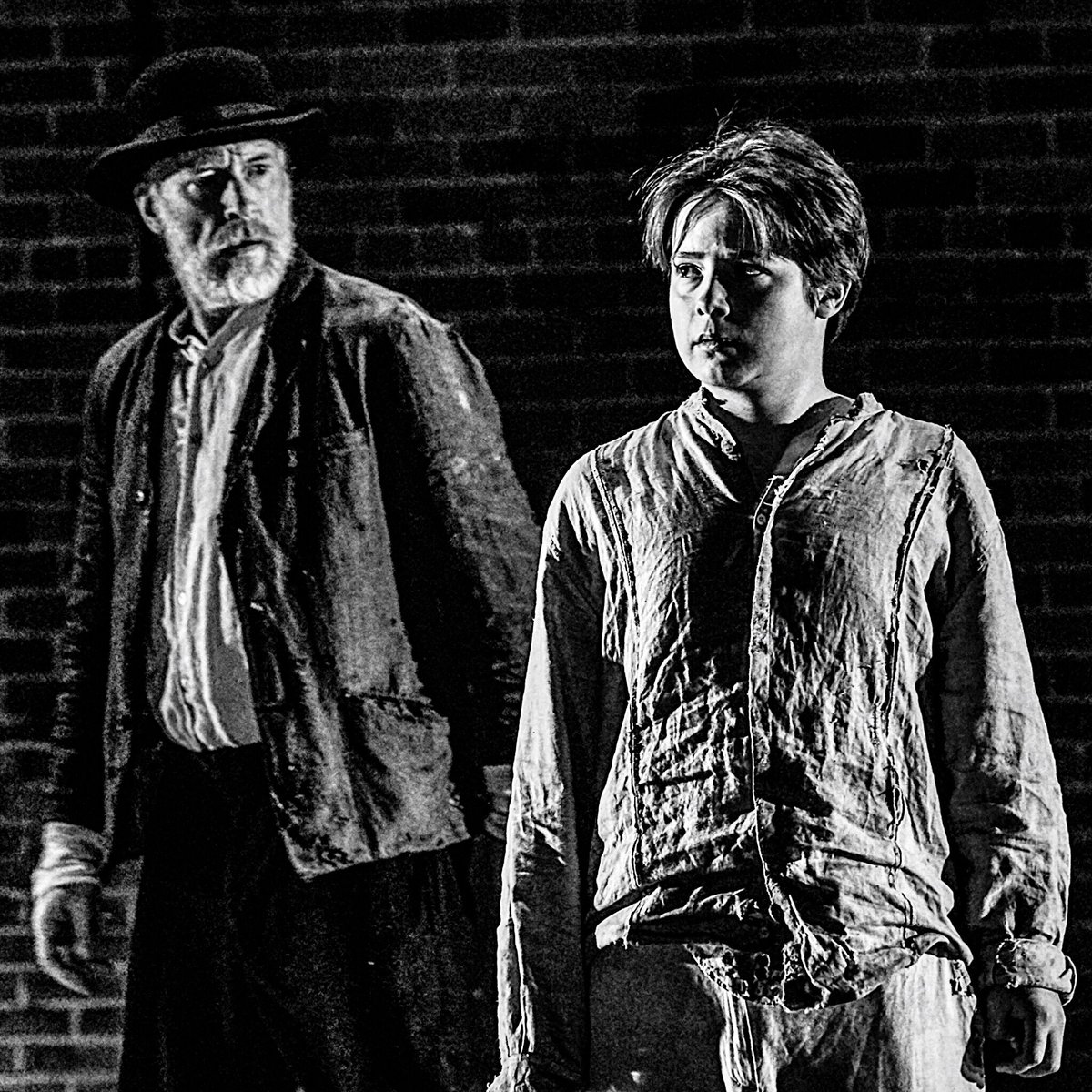 CLOSING SUNDAY MAY 12!
.
Boy: “Mr Godot told me to tell you he won’t come this evening but surely tomorrow.”

Anton Matsigura as The Boy in Black Radish Theatre’s WAITING FOR GODOT by Samuel Beckett <a href="/thegrandyyc/">The GRAND</a> 
Tickets: blackradishtheatre.ca .
.
Photo: Jeff Yee