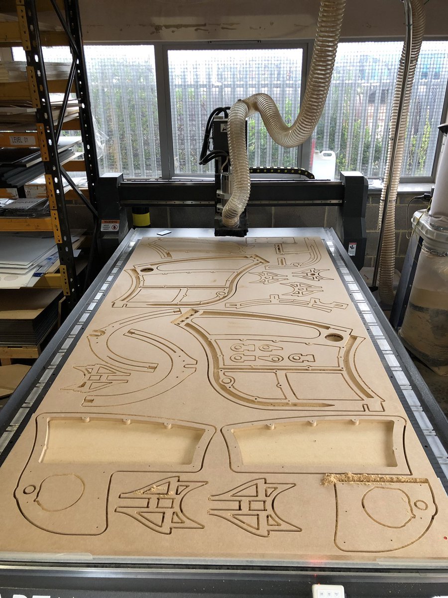 cel_cnc's tweet photo. Started to cut the prototype E Cruiser Bike v2 today.. this one is only MDF, after a trial parts fit the next one will be @lathamsltd ATP plywood. https://t.co/ak7gO0lvj2