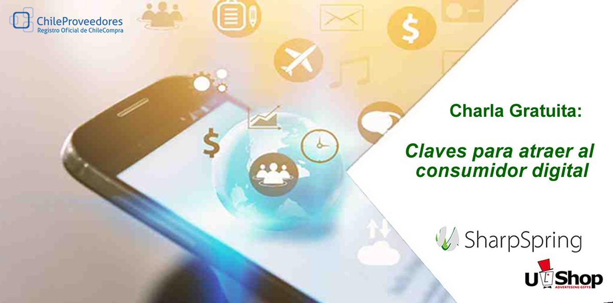 Disfruta de la charla gratuita "Claves para atraer a tus consumidores digitales" que se realizará el 16 de mayo en la Cámara de Comercio de Santiago, piso 2. Aprende como automatizando tus labores, ahorras tiempo y generas más ventas.  Inscríbete bit.ly/2vQQ8Pn