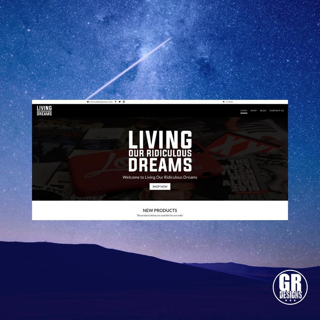 GRDesigns2's tweet photo. We're always Living Our Ridiculous Dreams here at GR Designs! We've been growing with @LordsisLife  and have some new roll outs coming soon! #webdesign #webdesigner #grdesigns #ecommerce #LORDS https://t.co/0dAeGPfZBS