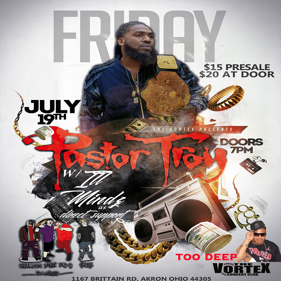1RadioSpins's tweet photo. FRI. July 19th, 2018 @TheVortexAkron #nightclub @PastorTroydsgb #GTV #KFSMRADIO #GRANDTOURING #VODKA #PERFORMING #LIVE #BILLBOARD #ARTIST Special Guest Performance by @IMTOODEEP #Mixleplix https://t.co/afsT8s2gNm
