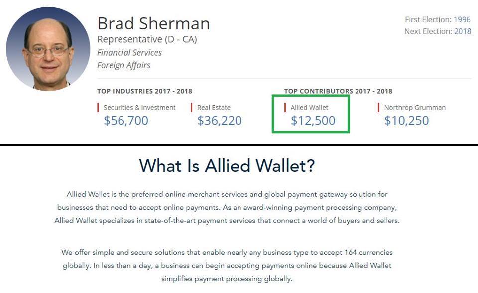 CryptoDobbo's tweet photo. @BradSherman recently called for Cryptocurrencies to be banned. A man with little to no understanding of blockchain and how it will change the world in years to come. He is only interested in self gain #shermanshouldresign https://t.co/bwatFniaiw
